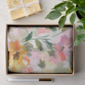 夏のかわいらしフローラ水の色ピーチデコップページ 薄葉紙 (ギフト)