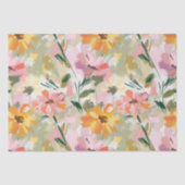 夏のかわいらしフローラ水の色ピーチデコップページ 薄葉紙 (正面)