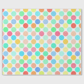 夏のかわいらし色の水玉模様パターン ラッピングペーパー (フラット)