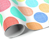 夏のかわいらし色の水玉模様パターン ラッピングペーパー (ロールコーナー)