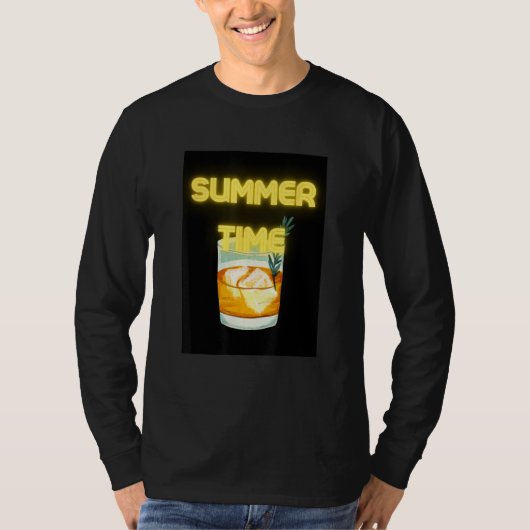 夏のくつろぎドリンク Tシャツ (正面)