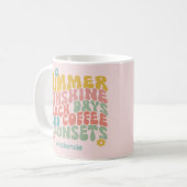 夏のことわざレトロビーチアイスコーヒースンセット コーヒーマグカップ (正面左)