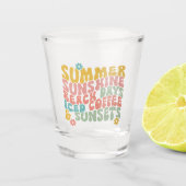 夏のことわざレトロビーチアイスコーヒースンセット ショットグラス (正面)