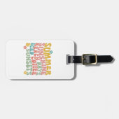 夏のことわざレトロビーチアイスコーヒースンセット ラゲッジタグ (正面横)