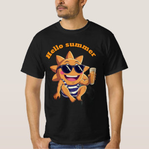 夏のご挨拶 ベビーボディスーツ Tシャツ
