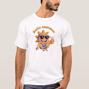 夏のご挨拶 赤ちゃんのボディスーツ Tシャツ