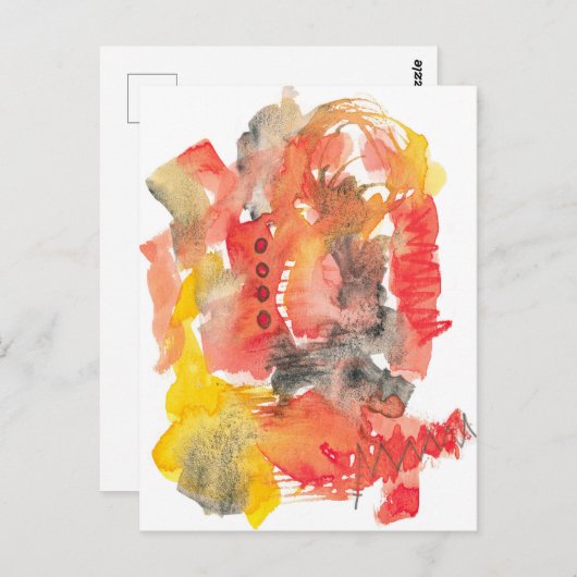 夏のはがきの終了 ポストカード (正面/裏面)