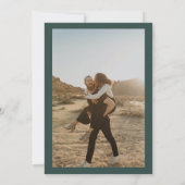 夏のはっきりしたフローラ写真の結婚式の日付を保存 セーブザデート (裏面)