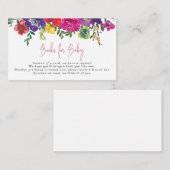 夏のはっきりした花ベビー エンクロージャーカード (正面/裏面)