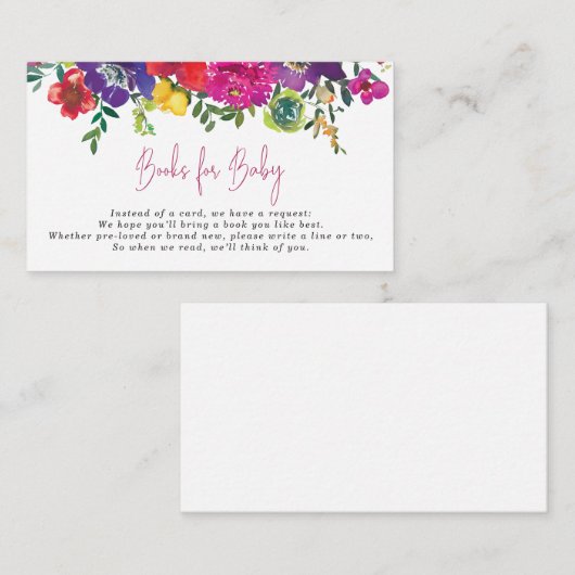 夏のはっきりした花ベビー エンクロージャーカード (正面/裏面)