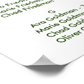 夏のひまわりアルファベット座席表 ポスター (角)