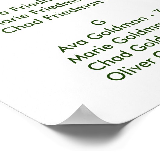 夏のひまわりアルファベット座席表 ポスター (角)