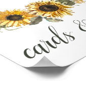 夏のひまわりウエディングカード&ギフトサイン ポスター (角)