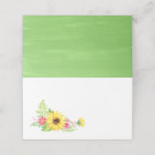 夏のひまわりビュッフェ食品ラベルカード プレイスカード (外部開封)