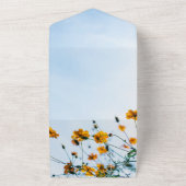 夏のひまわりフローラオールインワンウェディング招待 オールインワン招待状 (外側)