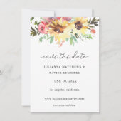 夏のひまわりフローラ保存日 セーブザデート (正面)