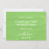 夏のひまわりメイド・オブ・オーナー（花嫁付き添い人） 招待状 (裏面)