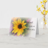 夏のひまわり折りグリーティングカード カード (黄色い花)