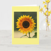 夏のひまわり折りグリーティ空白のングカード カード (黄色い花)