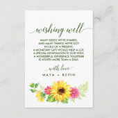 夏のひまわり結婚の願い事 エンクロージャーカード (正面)