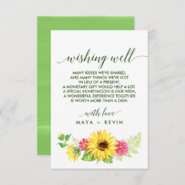 夏のひまわり結婚の願い事 エンクロージャーカード