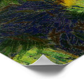 夏のひまわり芸術的スタイル ポスター (角)