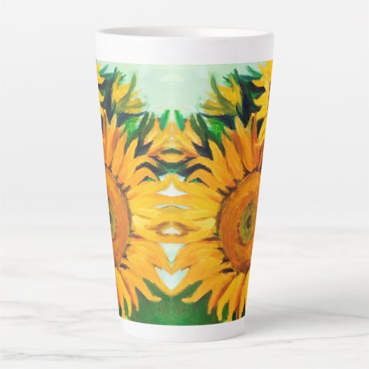 夏のひまわり カフェラテマグ (正面)
