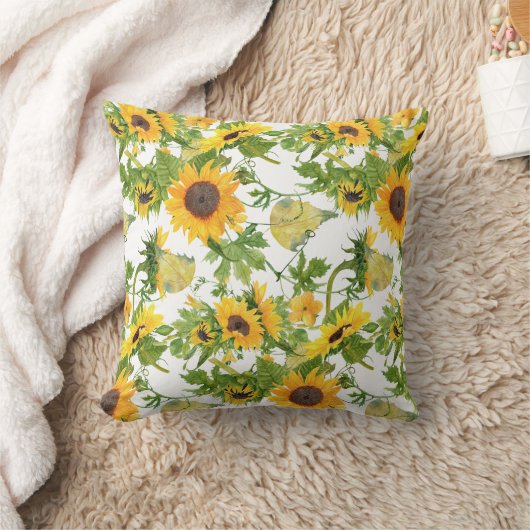 夏のひまわり クッション (ブランケット)