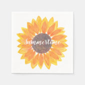 夏のひまわり スタンダードカクテルナプキン (正面)