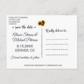 夏のひまわり |フォトウェディング日付を保存 案内ポストカード (裏面)