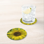 夏のひまわり ラウンドペーパーコースター (インサイチュ)