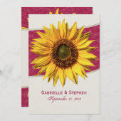 夏のひまわ結婚り 招待状 (正面/裏面)