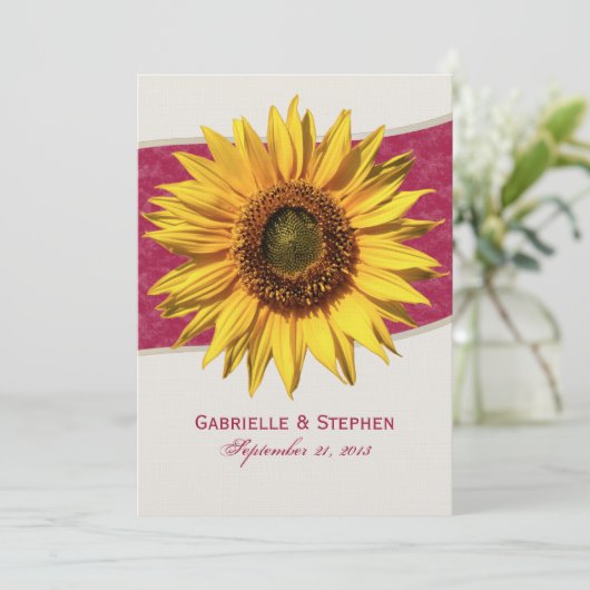 夏のひまわ結婚り 招待状 (スタンド正面)