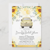 夏のひま鮮やかわりドライブバイブライダルシャワー 招待状 (正面)