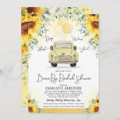 夏のひま鮮やかわりドライブバイブライダルシャワー 招待状 (正面/裏面)