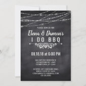 夏のひもは私がBBQの招待をする黒板をつけます 招待状 (正面)