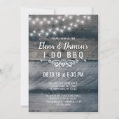 夏のひもは素朴な西部を私しますBBQをつけます 招待状 (正面)
