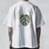 夏のゆったりモンステラ標本 Tシャツ