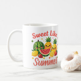 夏のように甘い 可愛いフルーツフレンド コーヒーマグ コーヒーマグカップ