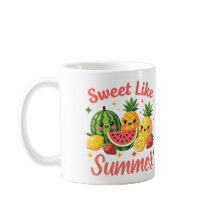 夏のように甘い 可愛いフルーツフレンド コーヒーマグ