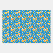 夏のよくはしゃぐサングラスパターン ラッピングペーパーシート (正面)