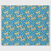 夏のよくはしゃぐサングラスパターン ラッピングペーパー (フラット)