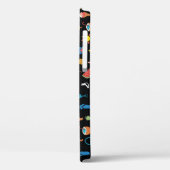 夏のアイコン黒のシームレスな背景 Case-Mate iPhoneケース (裏面 / 左)