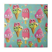 夏のアイスクリームの組合せ タイル (正面)