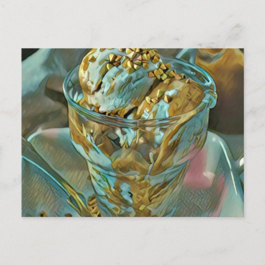 夏のアイスクリームコーン ポストカード (正面)