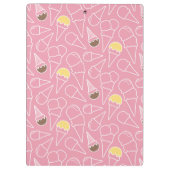 夏のアイスクリームパターン クリップボード (裏面)