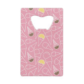 夏のアイスクリームパターン クレジットカード栓抜き (裏面)