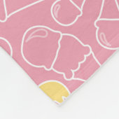 夏のアイスクリームパターン フリースブランケット (角)