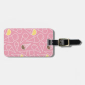 夏のアイスクリームパターン ラゲッジタグ (正面横)