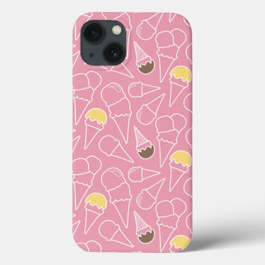 夏のアイスクリームパターン Case-Mate iPhoneケース (裏面)